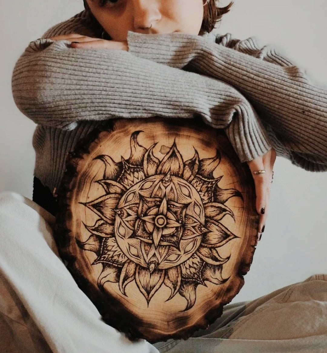 "Lucite" Pyrography Original Artwork