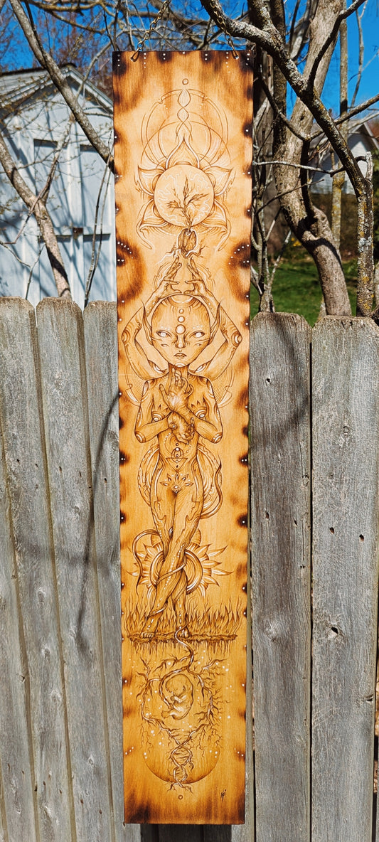 "Embryo" Pyrography Original Artwork